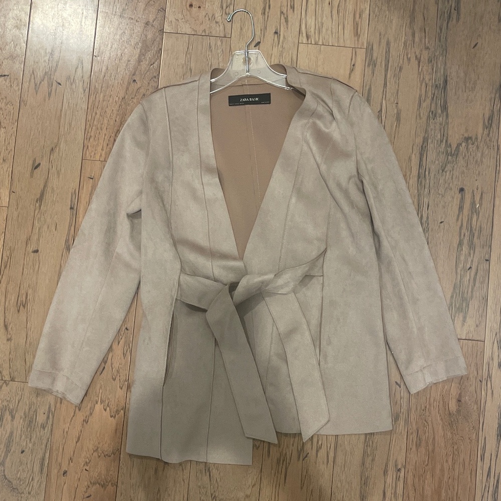 Zara NWOT Faux suede jacket